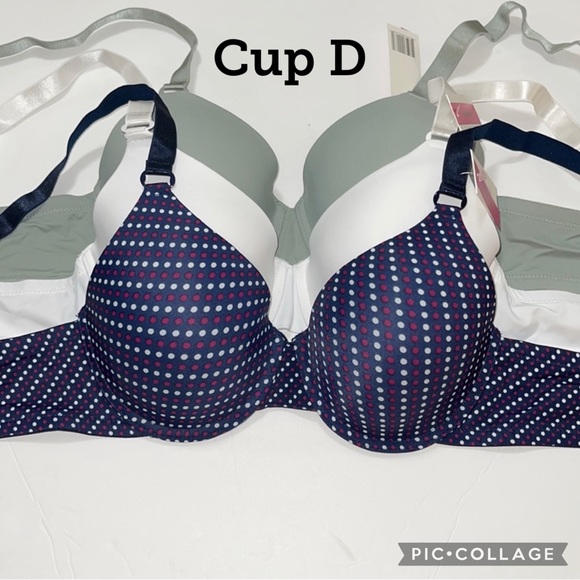 BUNDLE 3 PIECES PUSH UP UPLIGHT PADDED T- Shirt 3 HOOKS COMFORT FIT BRA . NWT - Picture 1 of 16